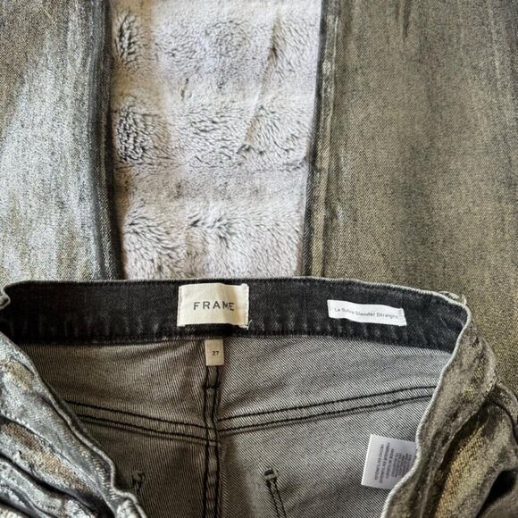 Frame Le Sylvie Slender Straight Silver Pants - Picture 3 of 4